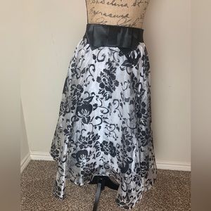 White and black skirt